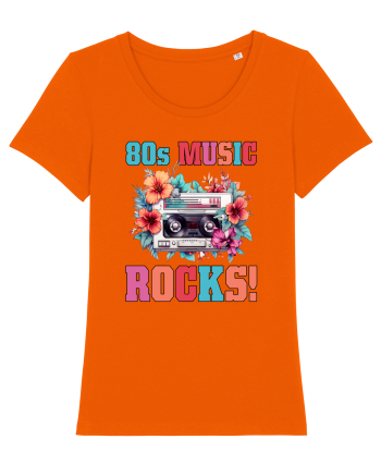 in stilul pop al anilor 80 - 80s music rocks Bright Orange