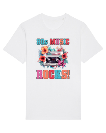 in stilul pop al anilor 80 - 80s music rocks White