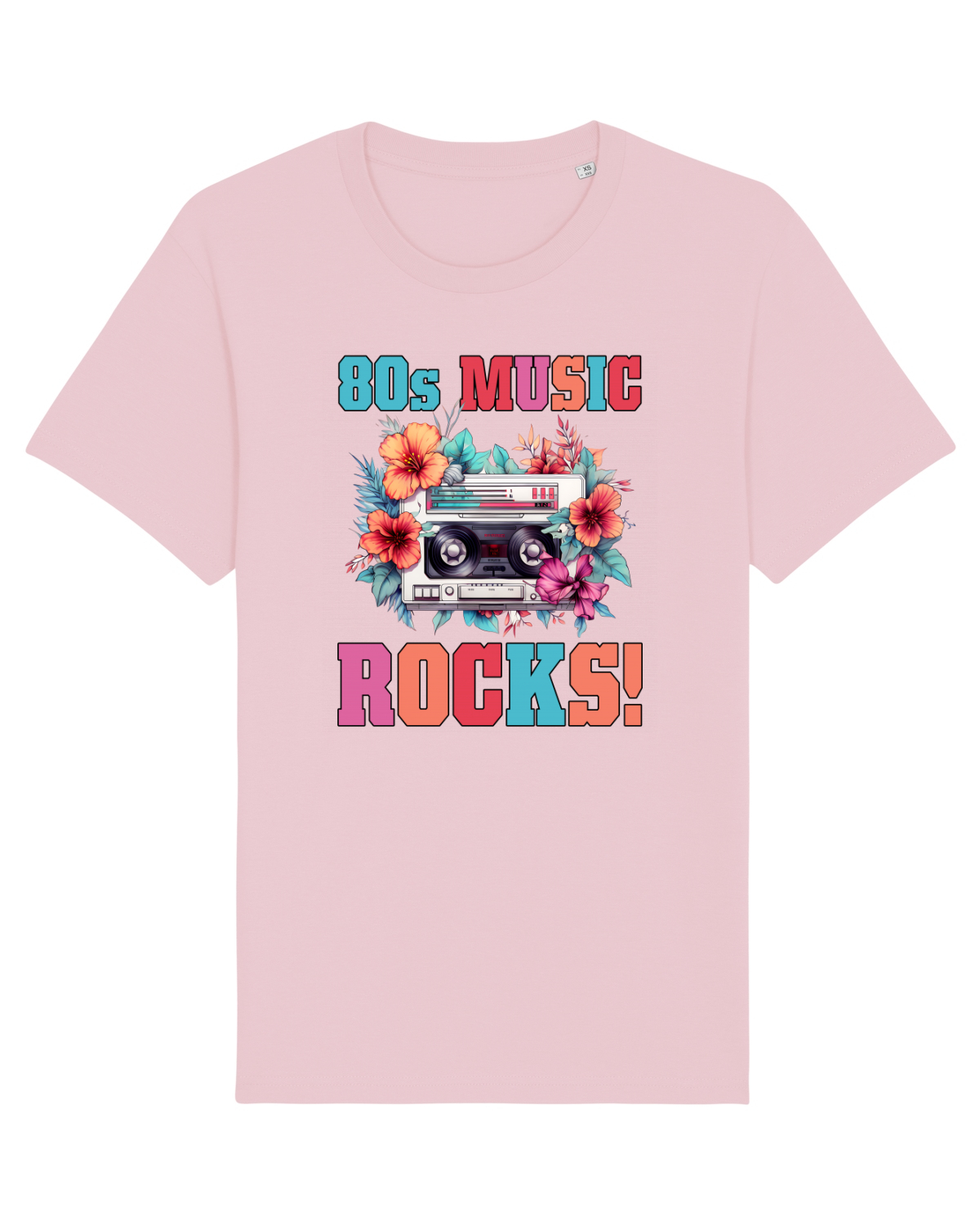 Tricou mânecă scurtă Unisex Rocker Cotton Pink