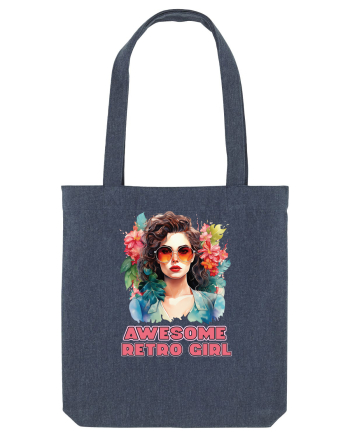 in stilul pop al anilor 80 - Awesome retro girl Midnight Blue