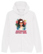 in stilul pop al anilor 80 - Awesome retro girl Hanorac cu fermoar Unisex Connector