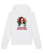in stilul pop al anilor 80 - Awesome retro girl Hanorac Unisex Drummer