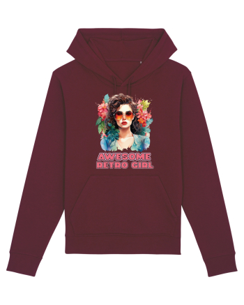 in stilul pop al anilor 80 - Awesome retro girl Burgundy