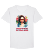 in stilul pop al anilor 80 - Awesome retro girl Tricou mânecă scurtă guler larg Bărbat Skater