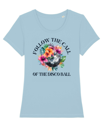 in stilul pop al anilor 80 - Follow the call of the disco ball Sky Blue
