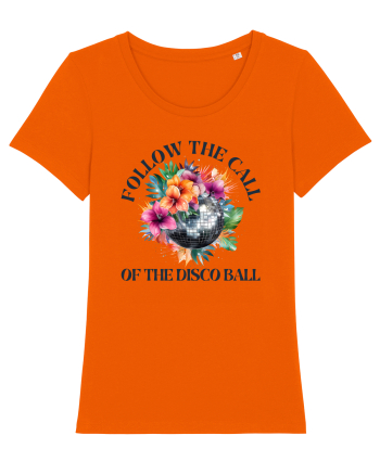 in stilul pop al anilor 80 - Follow the call of the disco ball Bright Orange