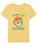 in stilul pop al anilor 80 - I am not old, I am a classic Tricou mânecă scurtă guler larg fitted Damă Expresser