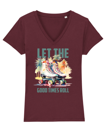 in stilul pop al anilor 80 - Let the good times roll Burgundy