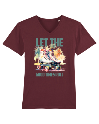 in stilul pop al anilor 80 - Let the good times roll Burgundy