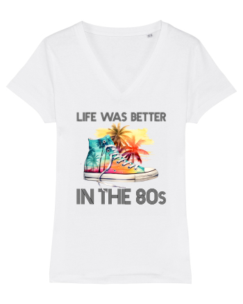 in stilul pop al anilor 80 - Life was better in the 80s White