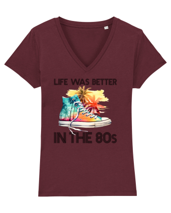 in stilul pop al anilor 80 - Life was better in the 80s Burgundy