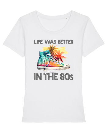 in stilul pop al anilor 80 - Life was better in the 80s White