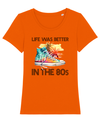 in stilul pop al anilor 80 - Life was better in the 80s Bright Orange