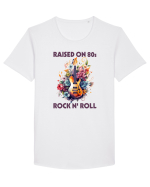 in stilul pop al anilor 80 - Raised on 80s rock and roll Tricou mânecă scurtă guler larg Bărbat Skater