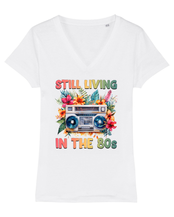in stilul pop al anilor 80 - Still living in the 80s White