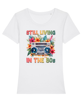 in stilul pop al anilor 80 - Still living in the 80s White