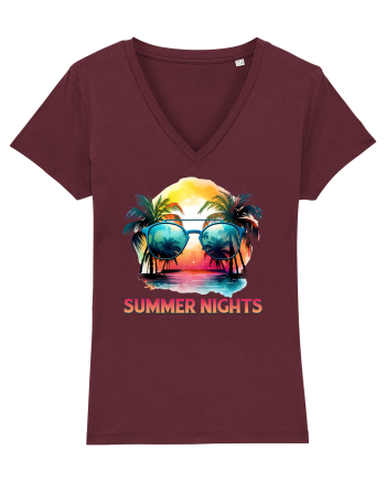 in stilul pop al anilor 80 - Summer nights Burgundy