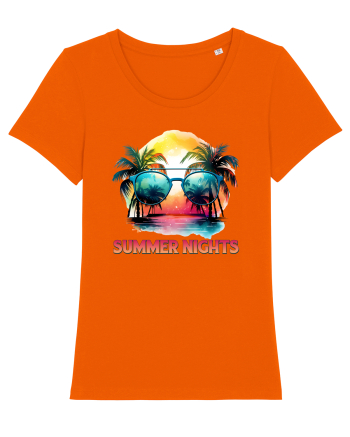 in stilul pop al anilor 80 - Summer nights Bright Orange