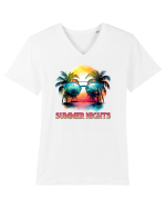 in stilul pop al anilor 80 - Summer nights Tricou mânecă scurtă guler V Bărbat Presenter
