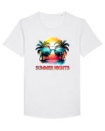 in stilul pop al anilor 80 - Summer nights Tricou mânecă scurtă guler larg Bărbat Skater