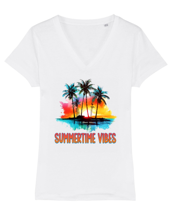 in stilul pop al anilor 80 - Summertime vibes White