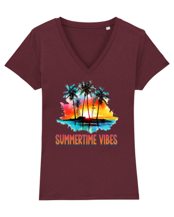 in stilul pop al anilor 80 - Summertime vibes Burgundy