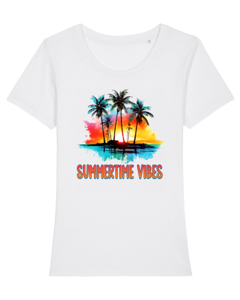 in stilul pop al anilor 80 - Summertime vibes White