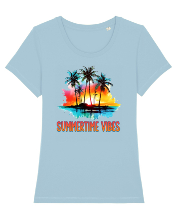 in stilul pop al anilor 80 - Summertime vibes Sky Blue