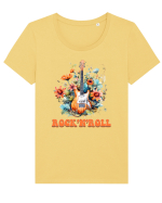 in stil retro chic - Rock and roll Tricou mânecă scurtă guler larg fitted Damă Expresser