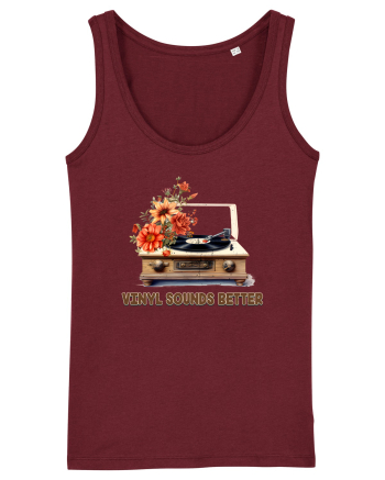 in stil retro chic - Vinyl sounds better Burgundy