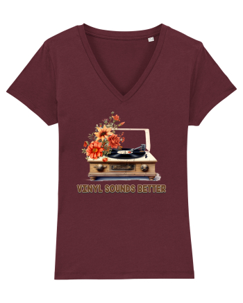 in stil retro chic - Vinyl sounds better Burgundy