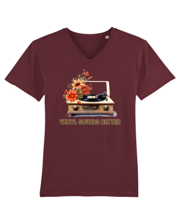 in stil retro chic - Vinyl sounds better Burgundy
