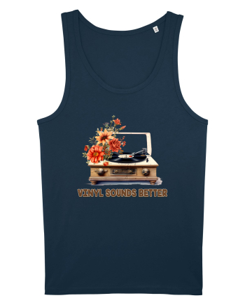 in stil retro chic - Vinyl sounds better Navy