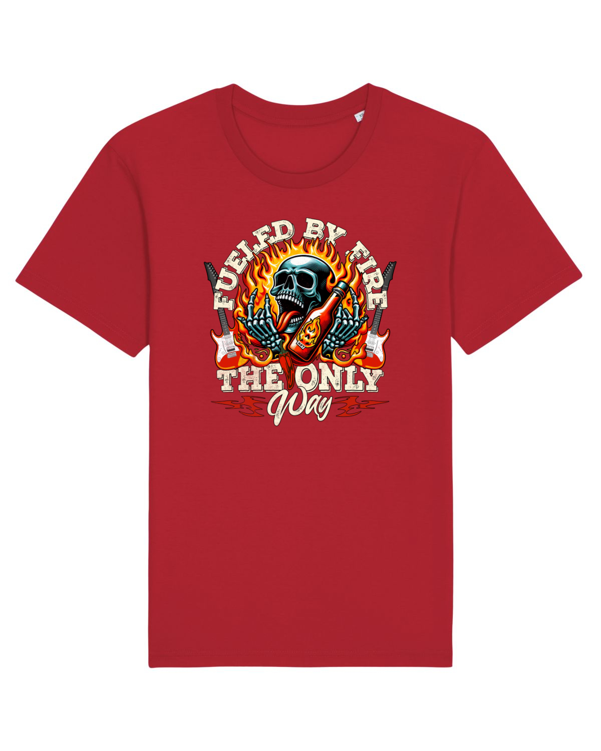 Tricou mânecă scurtă Unisex Rocker Red