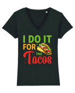 I do it for the tacos Tricou mânecă scurtă guler V Damă Evoker