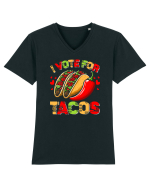 I vote for tacos Tricou mânecă scurtă guler V Bărbat Presenter