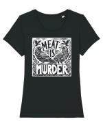 Meat is murder Tricou mânecă scurtă guler larg fitted Damă Expresser