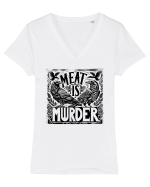 Meat is murder Tricou mânecă scurtă guler V Damă Evoker