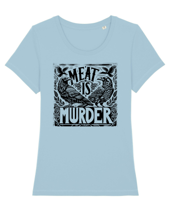Meat is murder Sky Blue