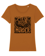 Meat is murder Tricou mânecă scurtă guler larg fitted Damă Expresser