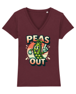 Peas out Tricou mânecă scurtă guler V Damă Evoker