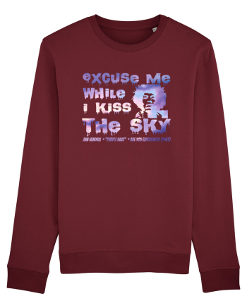 EXCUSE ME WHILE I KISS THE SKY - Jimi Hendrix Burgundy