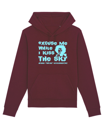 EXCUSE ME WHILE I KISS THE SKY - Jimi Hendrix 2 Burgundy