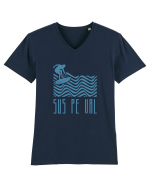 Sus pe val Tricou mânecă scurtă guler V Bărbat Presenter