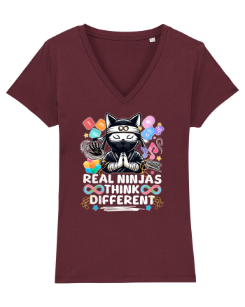 Copil Autist Pisica Ninja Burgundy
