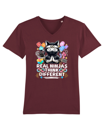 Copil Autist Pisica Ninja Burgundy