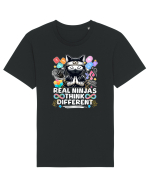 Copil Autist Pisica Ninja Tricou mânecă scurtă Unisex Rocker
