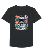 Copil Autist Pisica Ninja Tricou mânecă scurtă guler larg Bărbat Skater