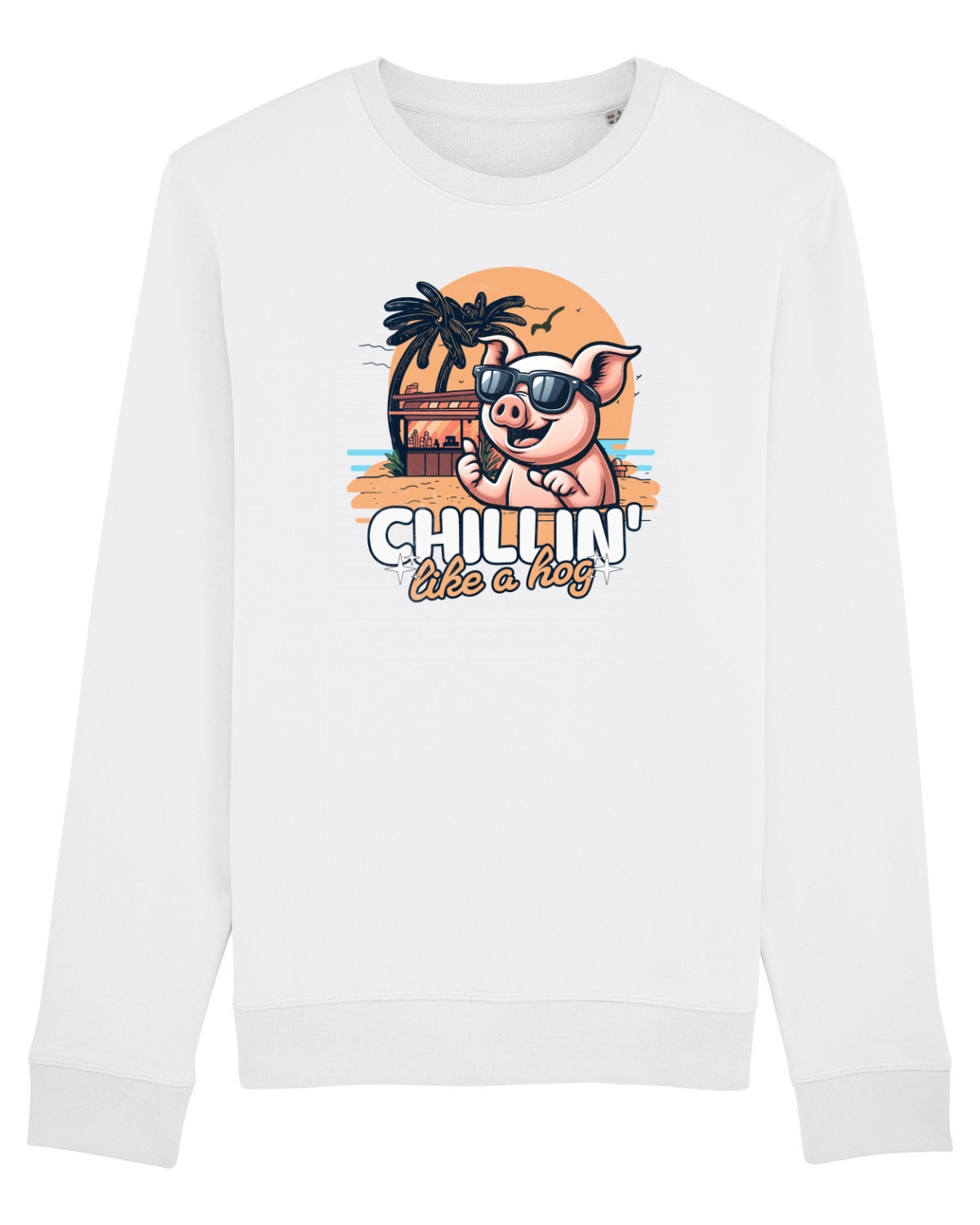 Bluză mânecă lungă Unisex Rise White
