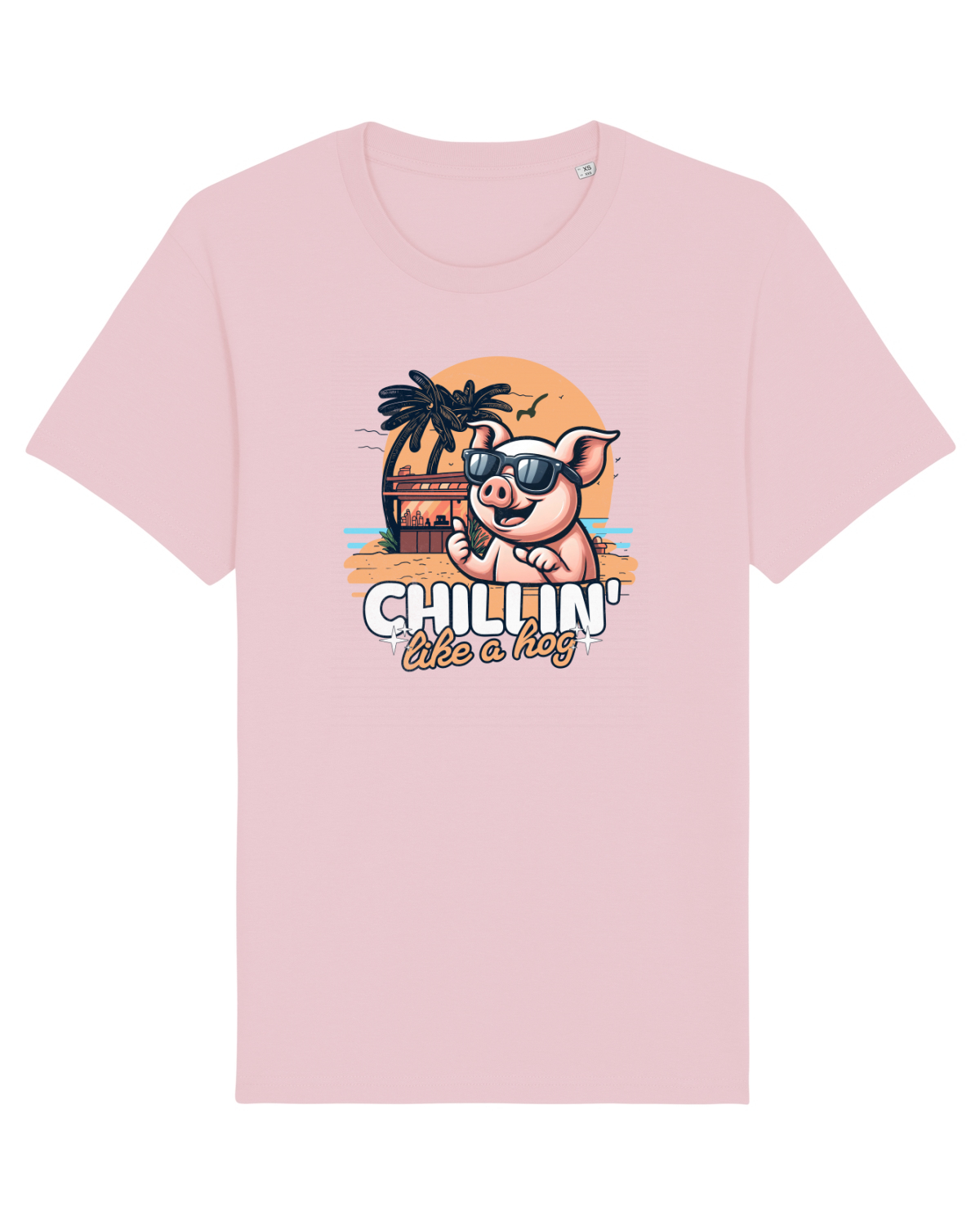 Tricou mânecă scurtă Unisex Rocker Cotton Pink